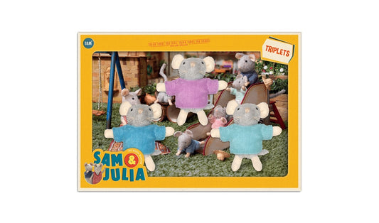Muñecos Trillizos The Mouse Mansion 8 cm | Pack 3 Personajes La Casa de los Ratones
