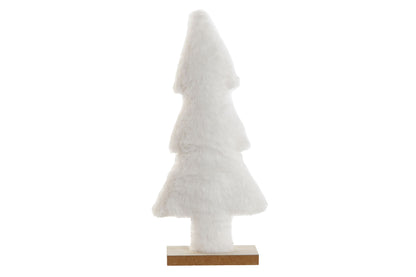 Figura Decorativa de Árbol en Madera y Poliéster – 30 cm – Estilo Nórdico (2 Modelos Surtidos)