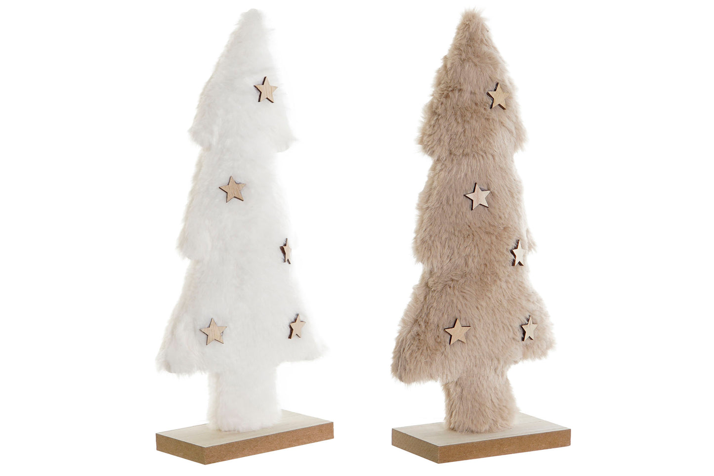Árbol Decorativo de Navidad con Tela Suave y Estrellas – 30 cm