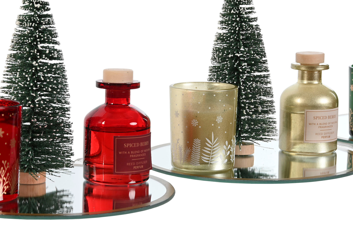 Set Navideño de Ambientador Mikado con Árbol, Portavelas y Difusor – 3 Colores Surtidos