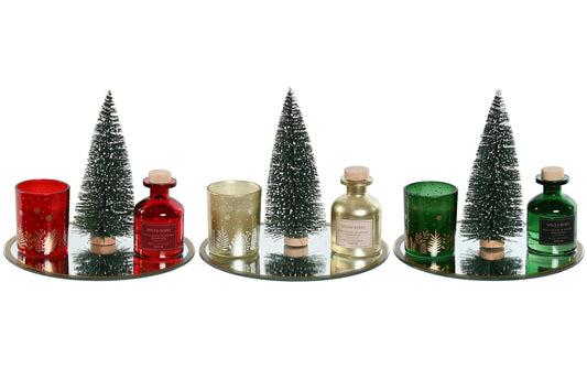 Set Navideño de Ambientador Mikado con Árbol, Portavelas y Difusor – 3 Colores Surtidos