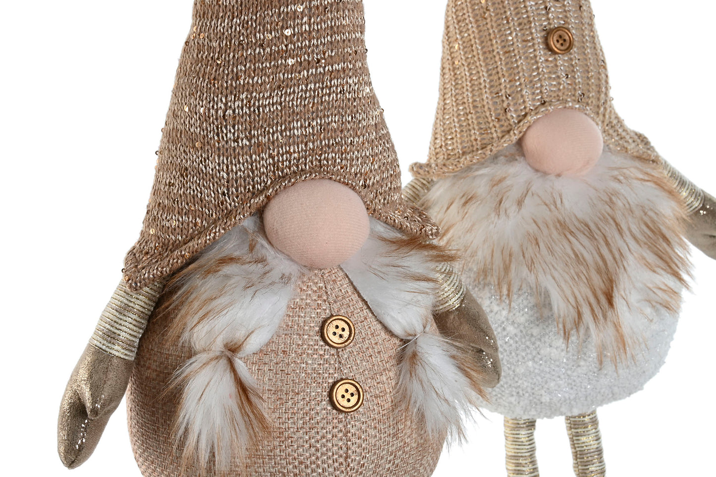 Gnomo Decorativo Dorado con Piernas Regulables