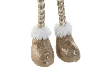 Gnomo Decorativo Dorado con Piernas Regulables