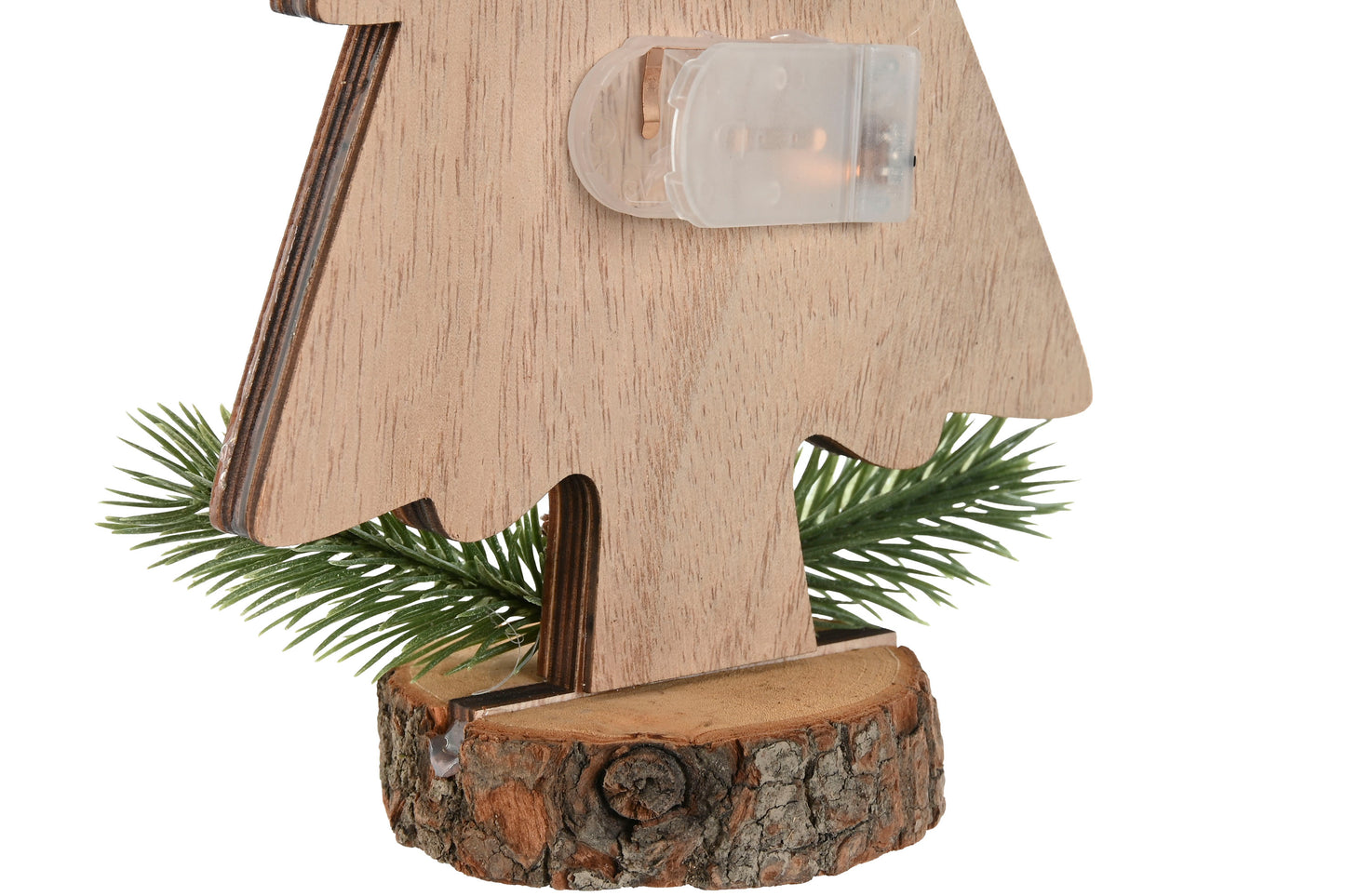 Decoración Navideña Iluminada LED en MDF con Diseño de Árbol, 30 cm, 2 Modelos Surtidos