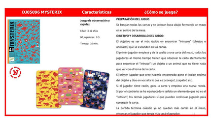Juego de Cartas Mysterix de Observación y Rapidez – Djeco