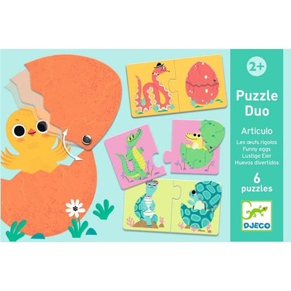 Puzzle Dúo ¿Quién sale del huevo? – Djeco