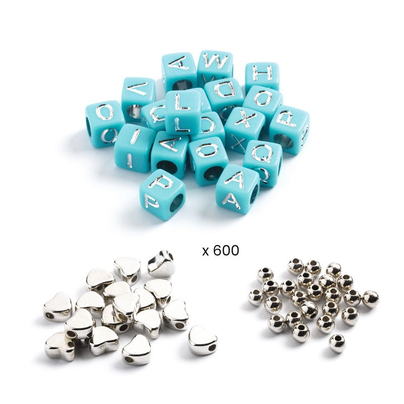 Kit de Perlas con Letras para Hacer Pulseras – 1000 Cuentas