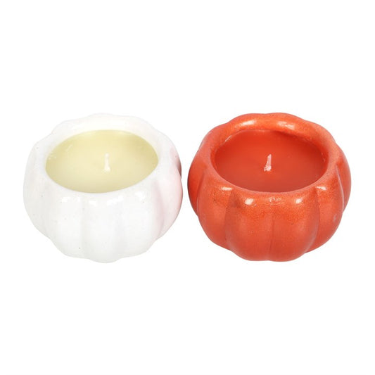 Set de Velas en Forma de Calabaza - Decoración Otoñal y Aromática