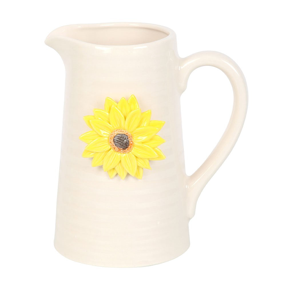 Jarra Decorativa de Cerámica Girasol 3D