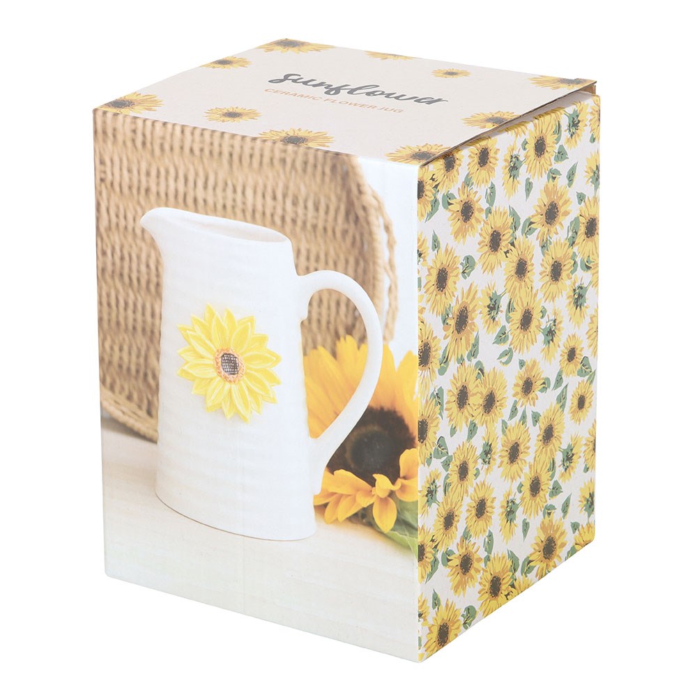 Jarra Decorativa de Cerámica Girasol 3D