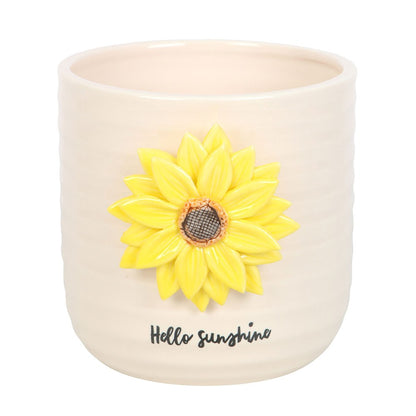 Maceta de Cerámica Girasol 3D “Hello Sunshine”