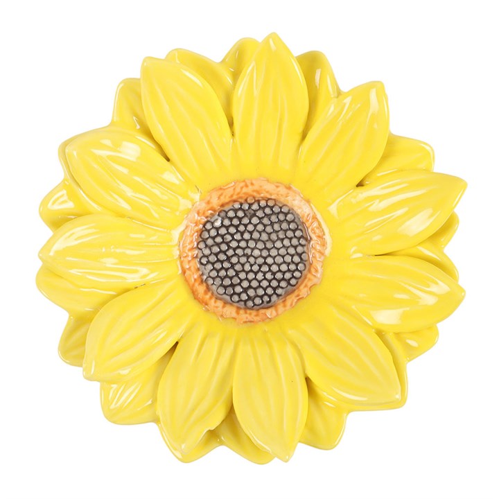 Plato Decorativo Girasol de Cerámica