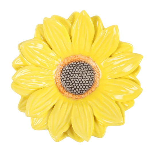 Plato Decorativo Girasol de Cerámica