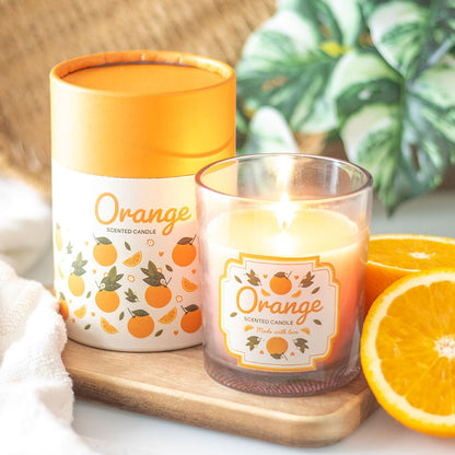 Vela Aromática de Naranja con Tapa de Madera – Aroma Cítrico y Decoración Frutal