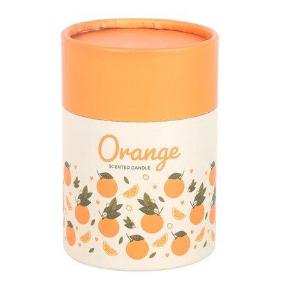 Vela Aromática de Naranja con Tapa de Madera – Aroma Cítrico y Decoración Frutal
