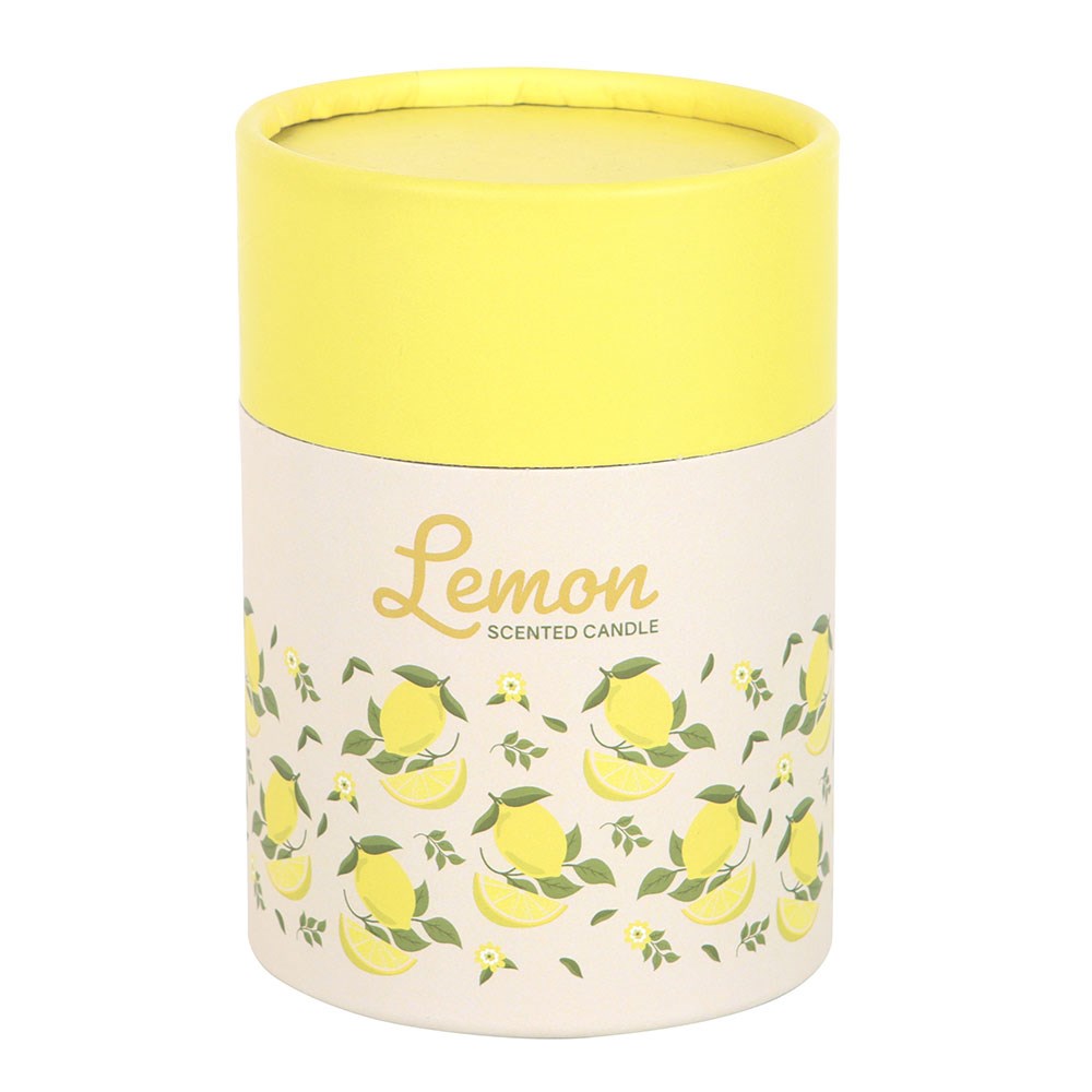 Vela Aromática de Limón con Tapa de Madera