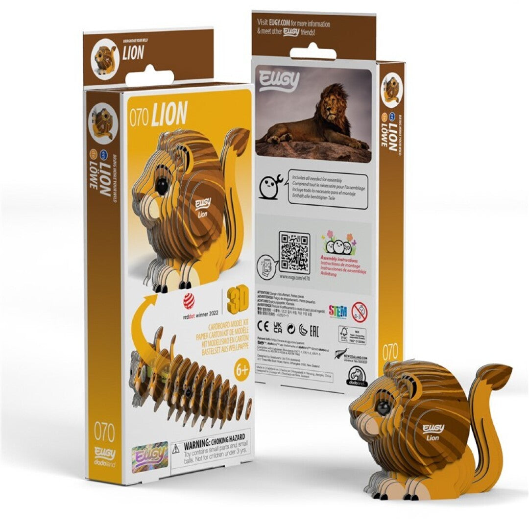 Puzzle 3D Eugy León Ecológico para Montar