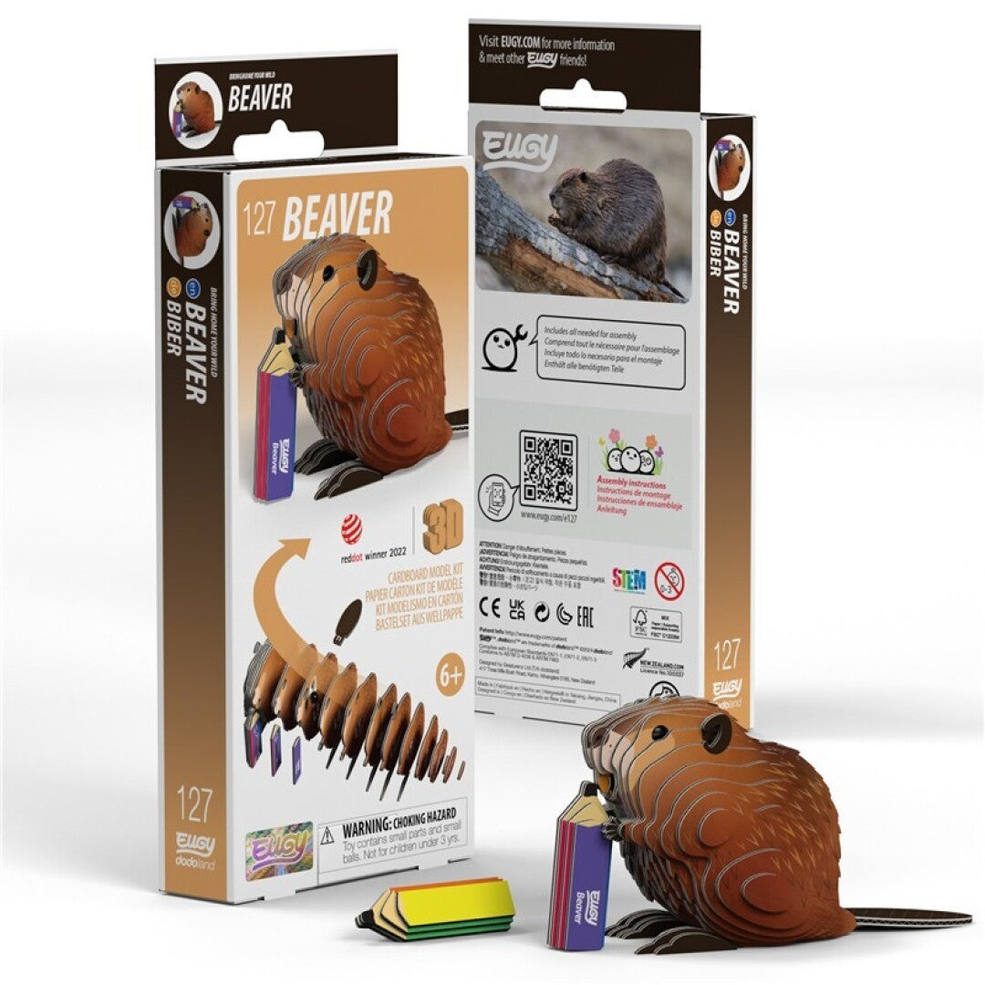 Puzzle 3D Eugy Castor Ecológico para Montar