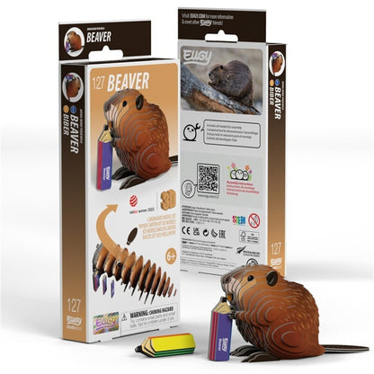 Puzzle 3D Eugy Castor Ecológico para Montar