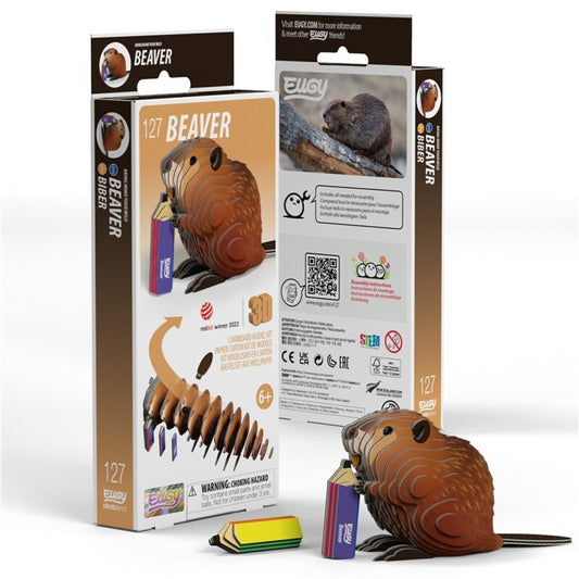 Puzzle 3D Eugy Castor Ecológico para Montar
