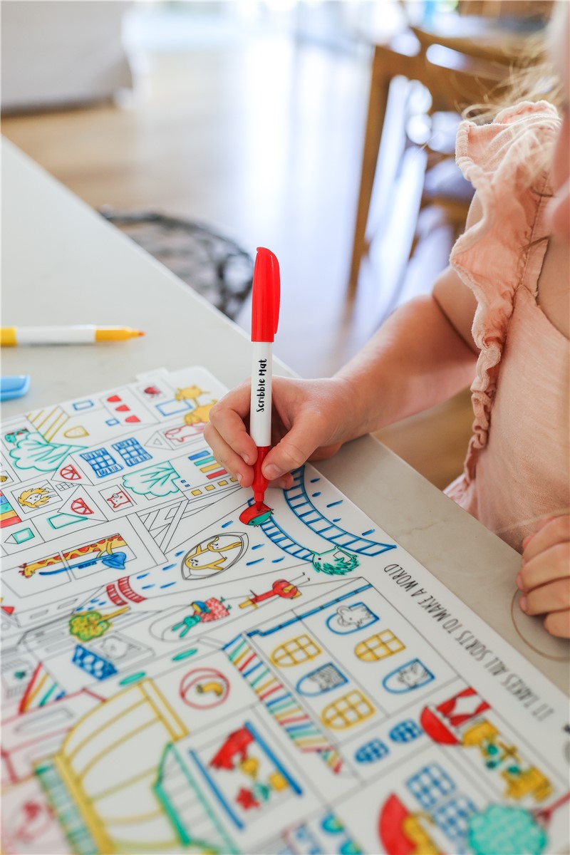 Scribble “Diversity” Tapete Reutilizable con 4 Rotuladores