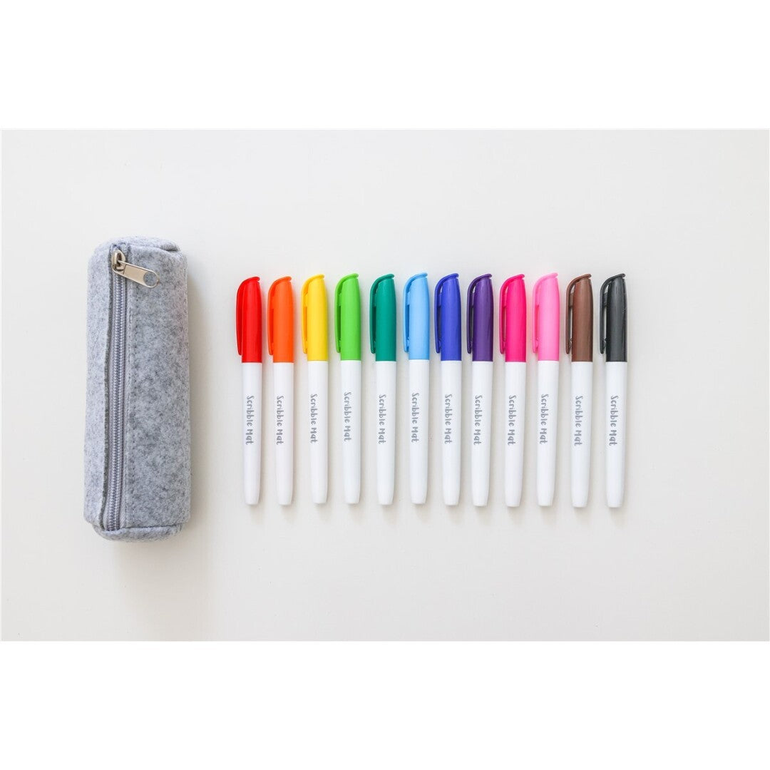 Estuche Scribble con 12 Rotuladores de Tiza Líquida