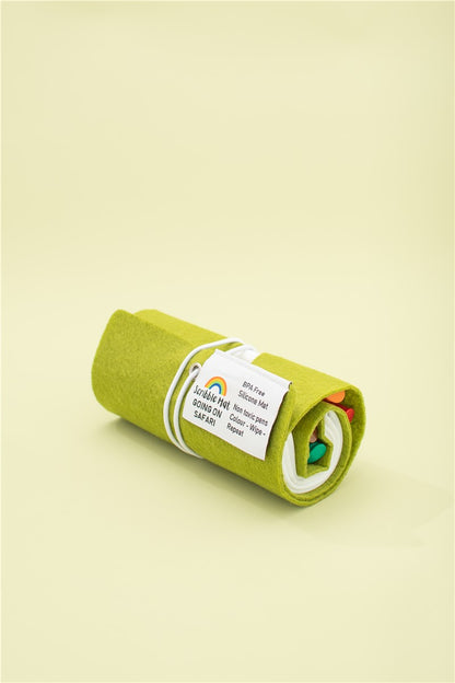 Scribble “De Safari” Tapete Reutilizable con 6 Rotuladores