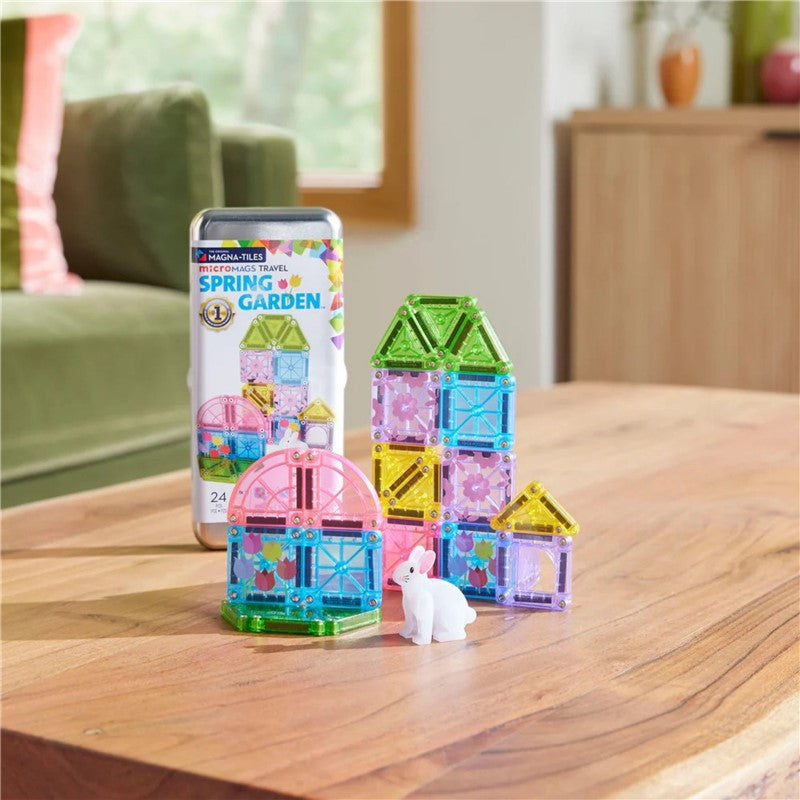 MAGNA-TILES microMAGS Spring Garden Travel Set Magnético Infantil
