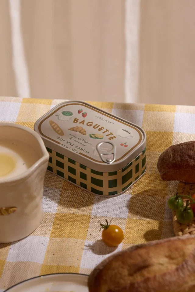 Vela aromática lata Baguette Paddywax 128 g soja con doble mecha