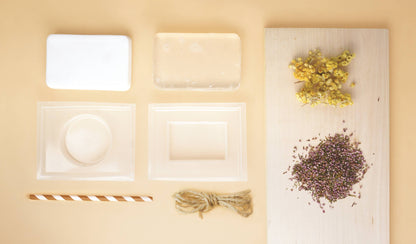 Kit para hacer jabones colgantes con flores