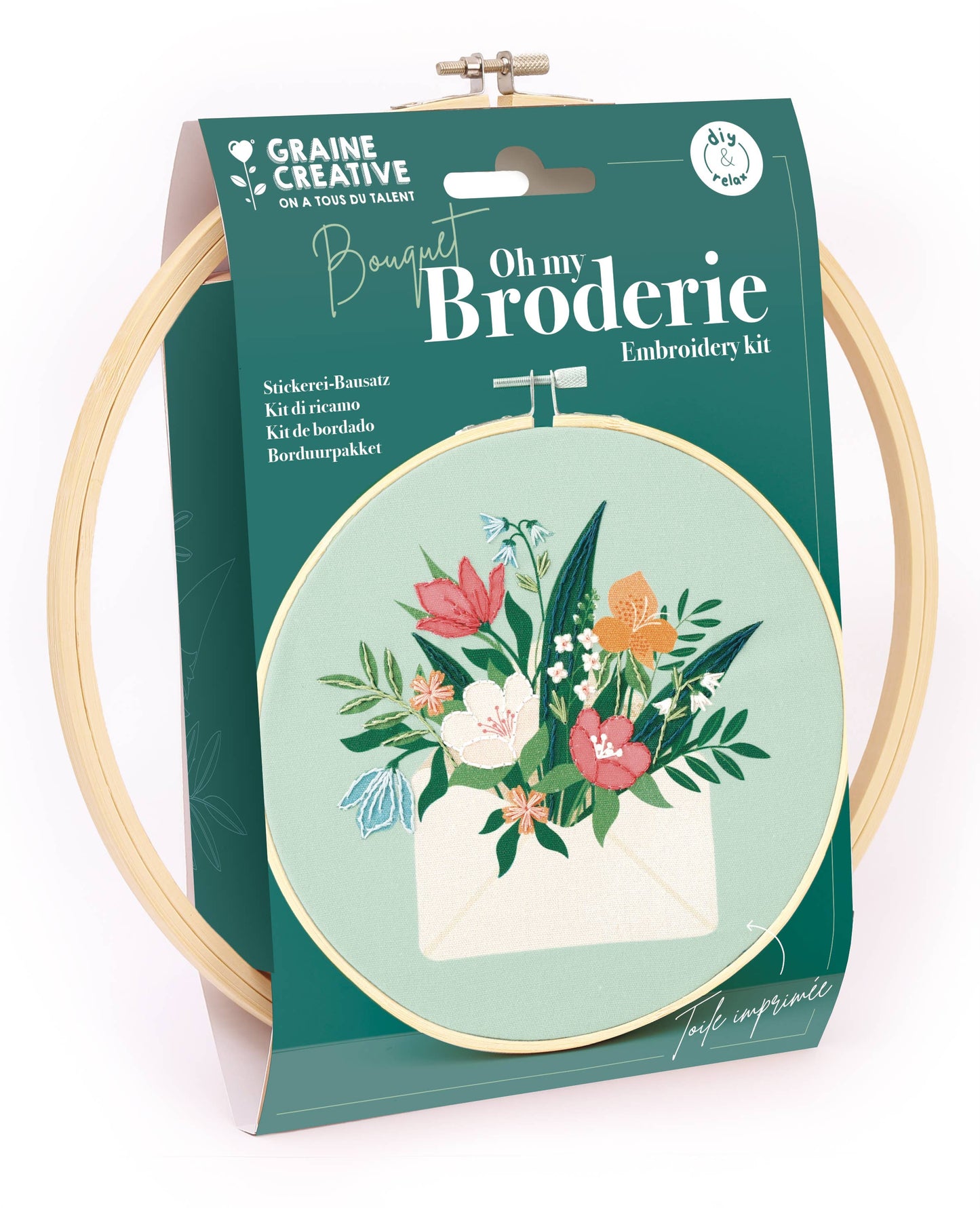 Kit parcial de bordado ramo Ø20 cm