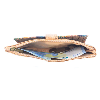 Carteras de tarjetas delgadas para mujer con estampado de flores BAG-2223