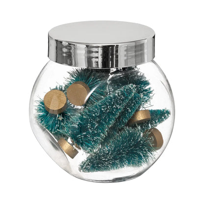 Mini Tarro Decorativo con Adornos Navideños – 7,5 cm