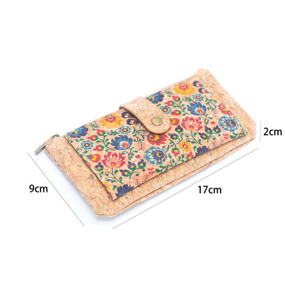 Carteras de tarjetas delgadas para mujer con estampado de flores BAG-2223