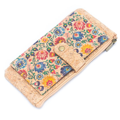 Carteras de tarjetas delgadas para mujer con estampado de flores BAG-2223