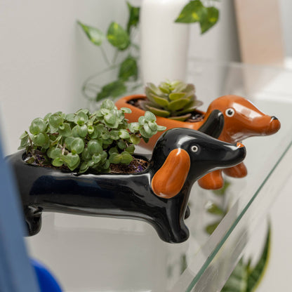 Jarrón decorativo Teckel de cerámica