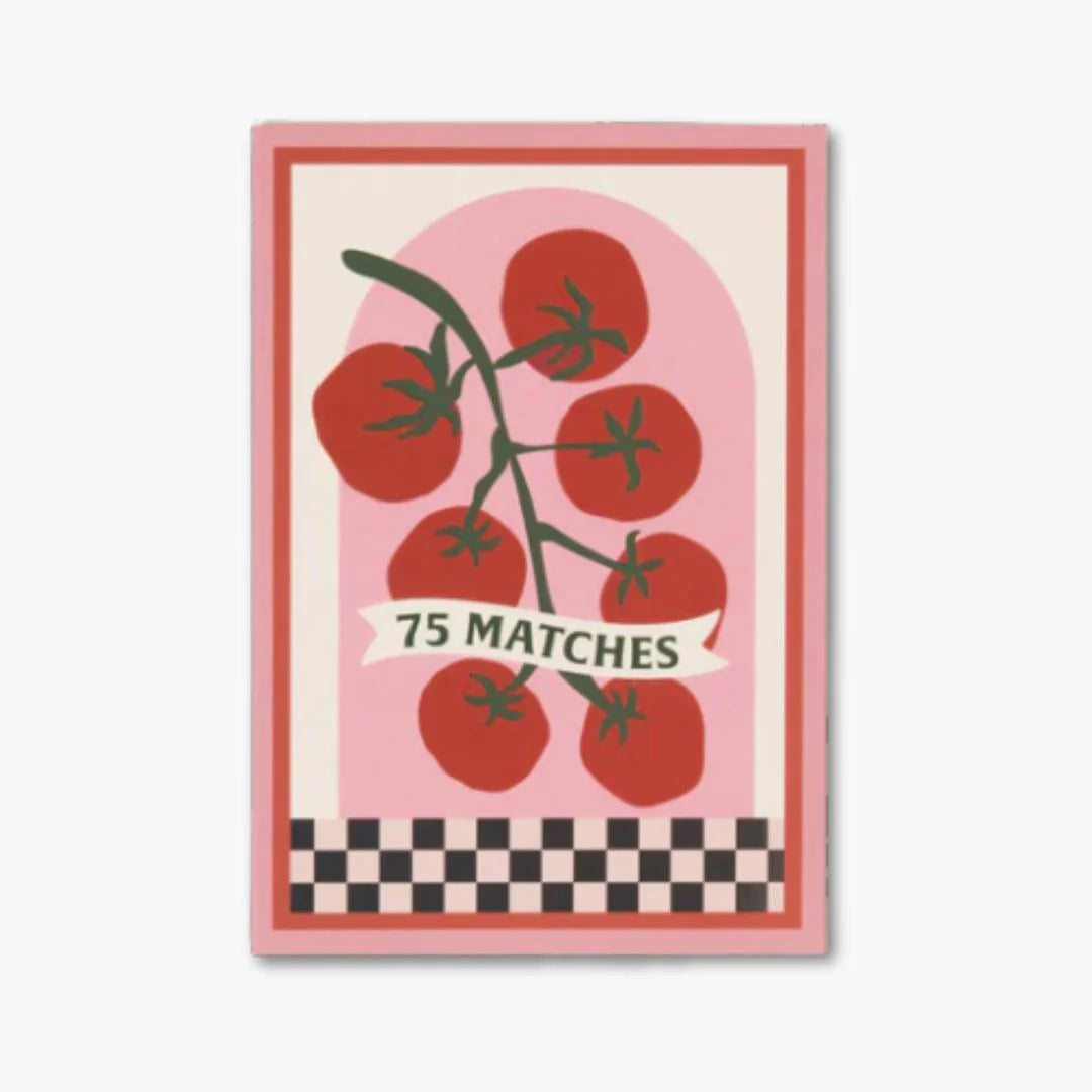 Caja de cerillas decorativa Tomato 75 unidades largas para velas