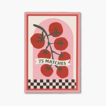 Caja de cerillas decorativa Tomato 75 unidades largas para velas