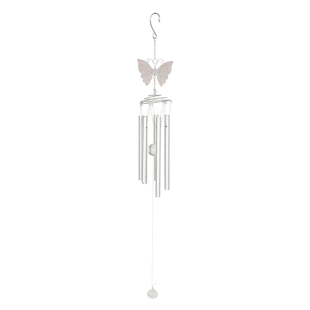 Campana de Viento Mariposa Blanca