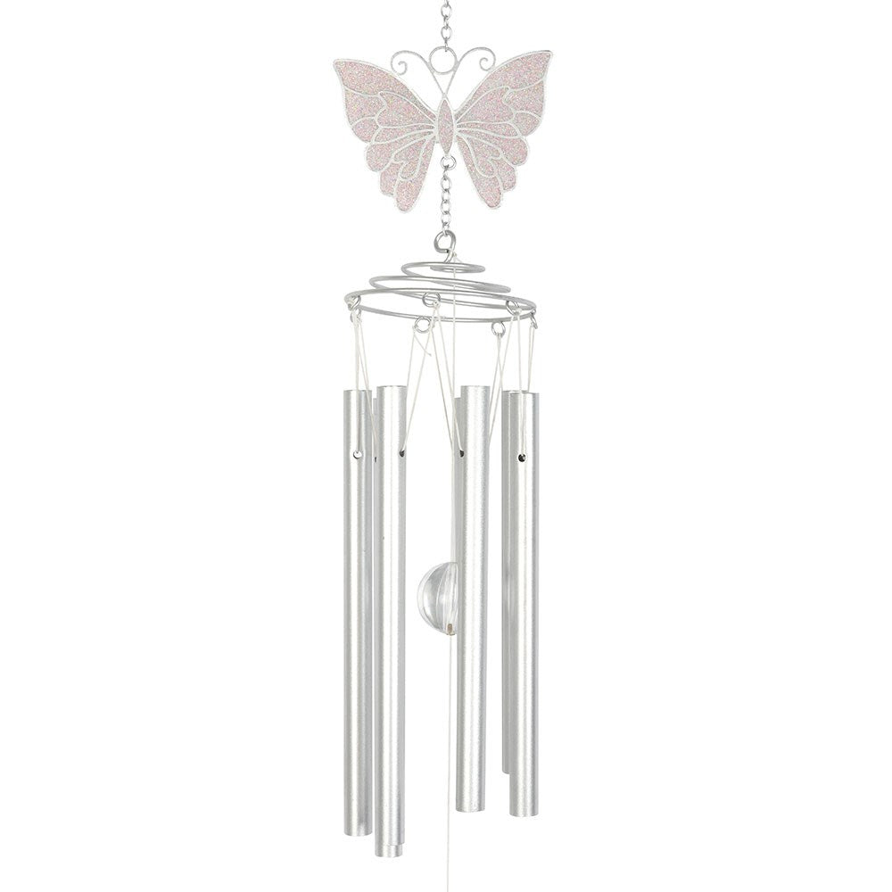 Campana de Viento Mariposa Blanca