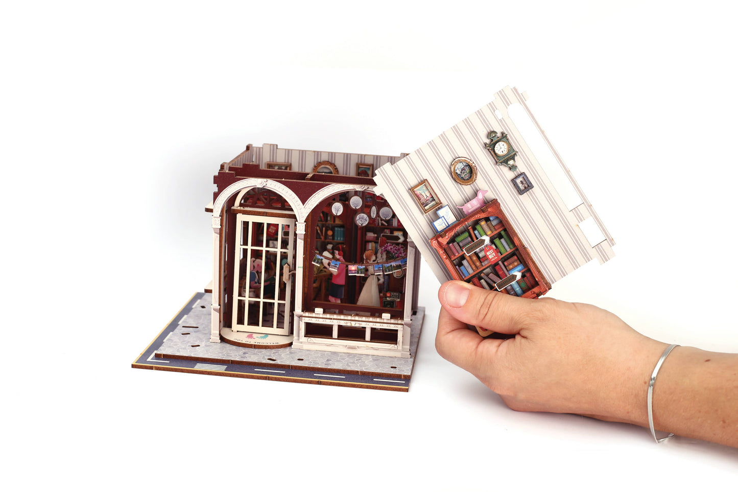 VITRINA 3D MADERA LIBRERÍA