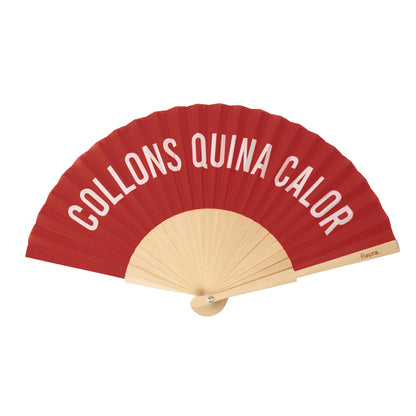Abanico "Collons Quina Calor" Rojo