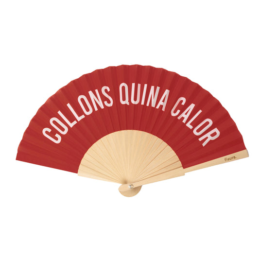 Abanico "Collons Quina Calor" Rojo