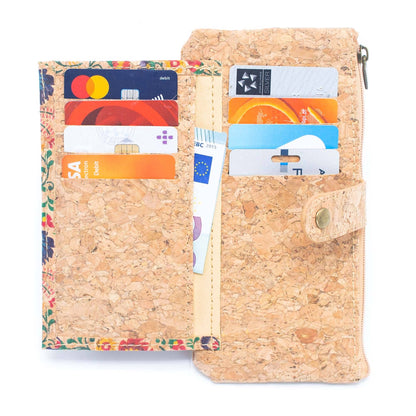 Carteras de tarjetas delgadas para mujer con estampado de flores BAG-2223