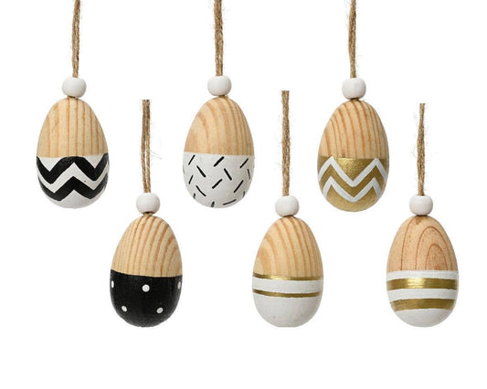 Huevos colgantes de madera para el ramo de Pascua caja de regalo