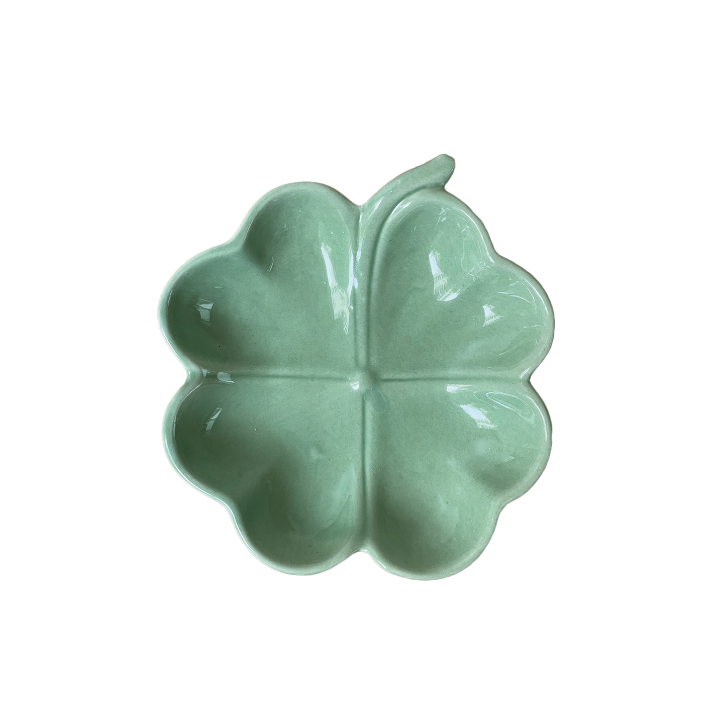 Copa trébol verde L12,1 P11,1 H2,5cm