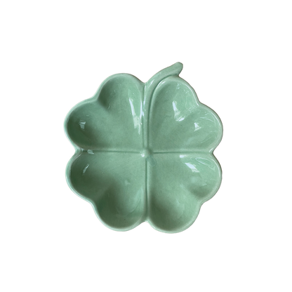 Copa trébol verde L12,1 P11,1 H2,5cm