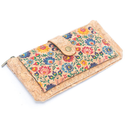 Carteras de tarjetas delgadas para mujer con estampado de flores BAG-2223