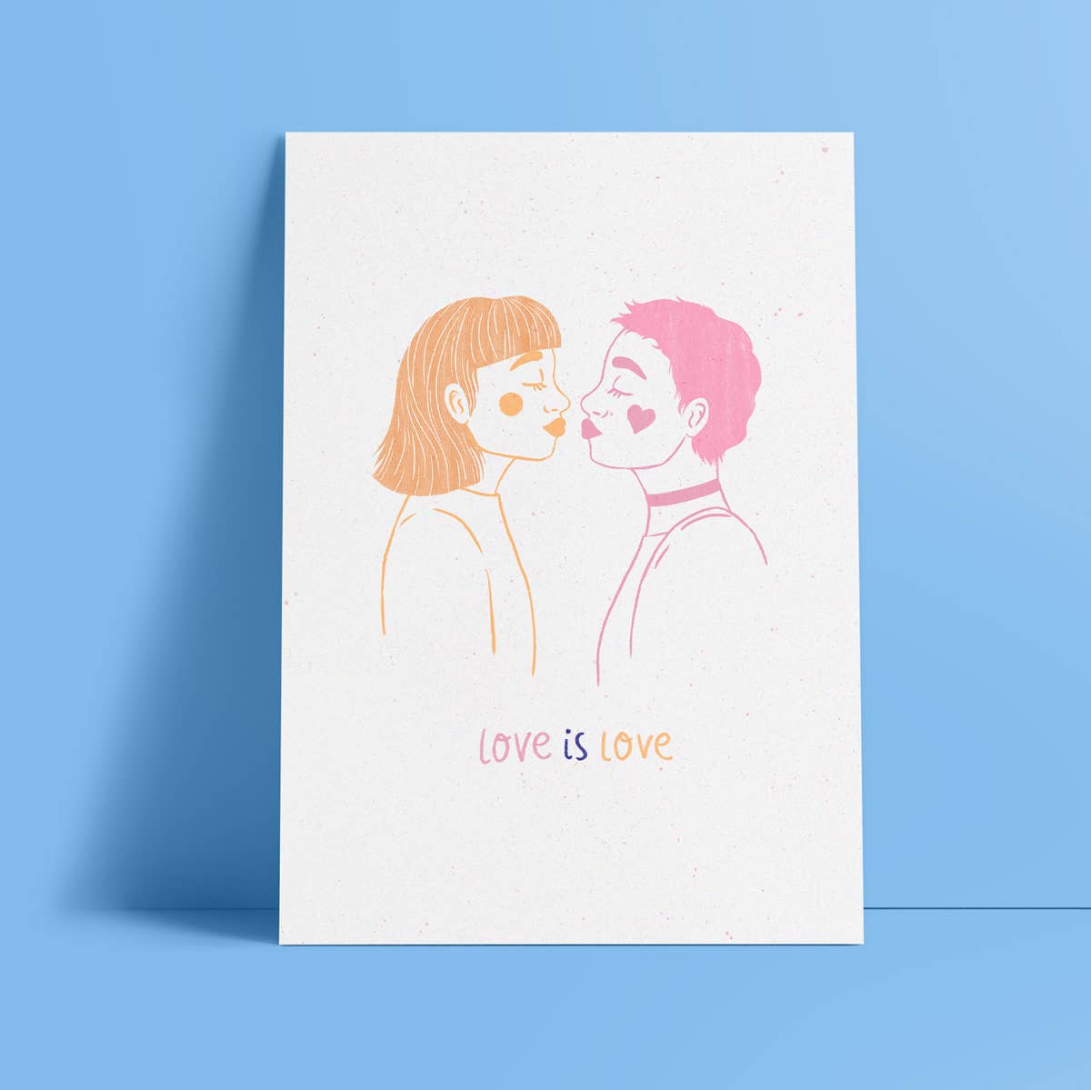El amor es amor｜Orgullo LGBTQIA+ queer lesbianas amantes San Valentín