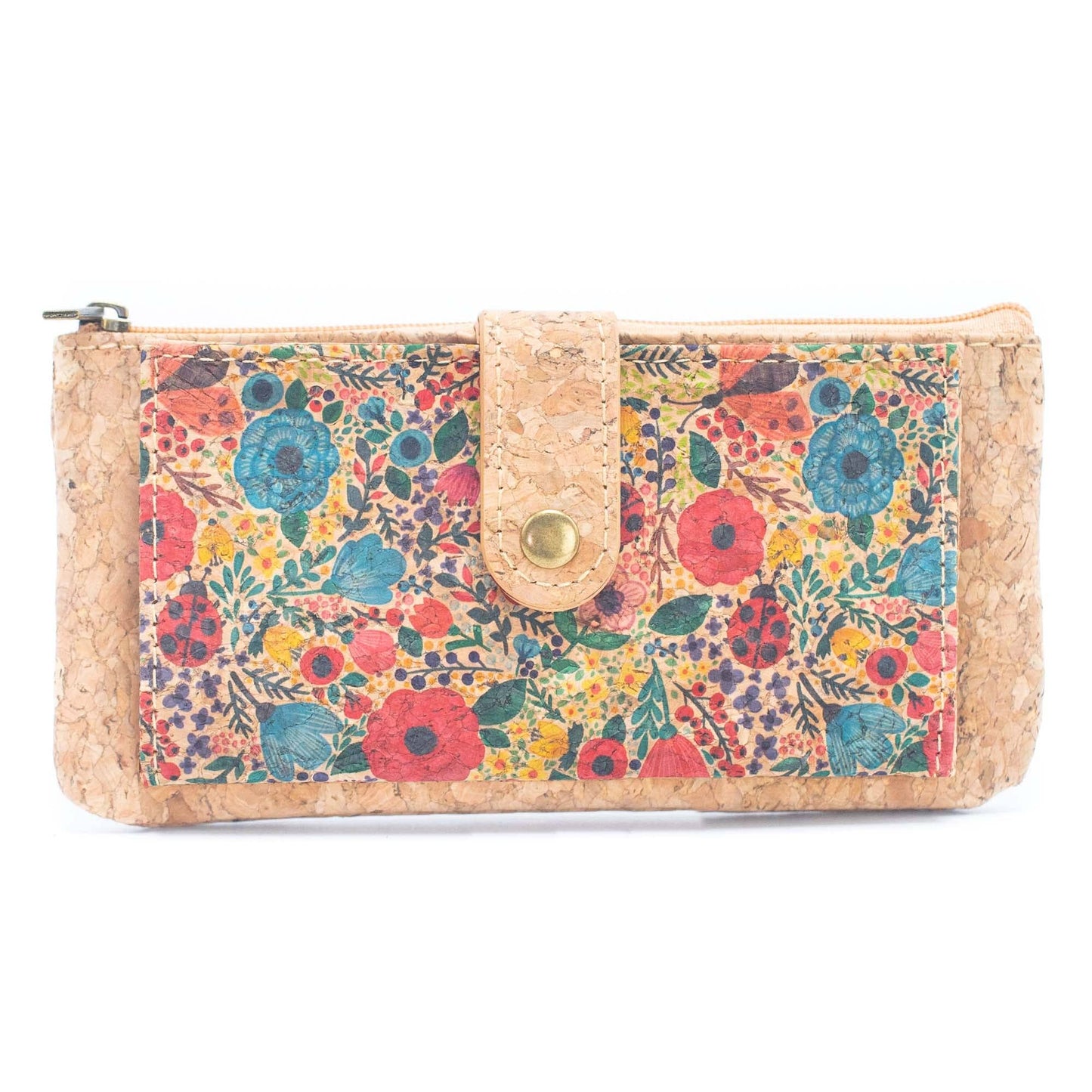 Carteras de tarjetas delgadas para mujer con estampado de flores BAG-2223